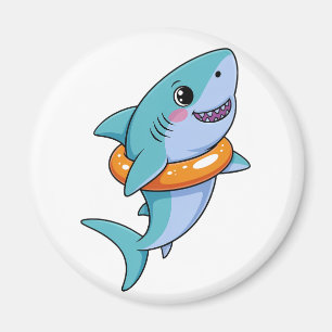 Süßer Haibaby mit Schwimmhilfe Kinder Magnet