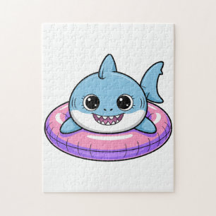 Süßer Haibaby mit Schwimmhilfe Kinder Puzzle