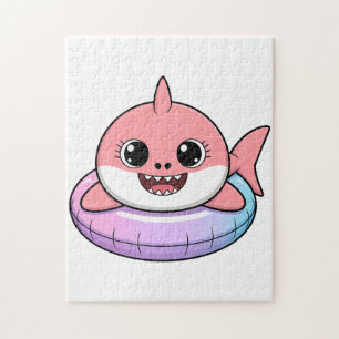 Süßer Haibaby mit Schwimmhilfe Kinder Puzzle