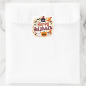 Süßer Halloween-Aufkleber Quadratischer Aufkleber (Tasche)