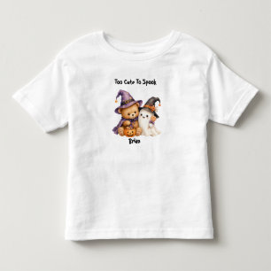 Süßer Halloween-Bär-Geist individuell Kleinkind T-shirt