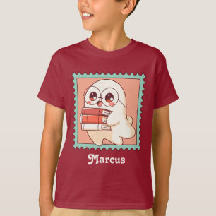 Süßer Halloween-Buchliebhaber-Geist für Kinder T-Shirt