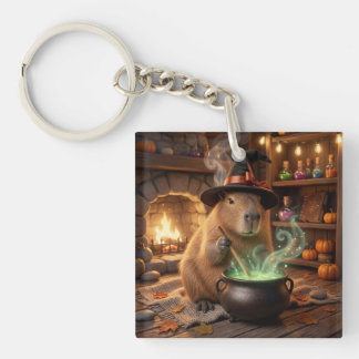 Süßer Halloween Capybara Rauchtrank Schlüsselanhän Schlüsselanhänger