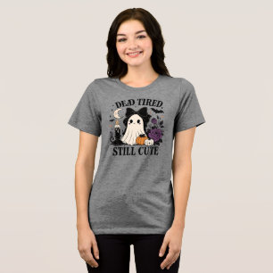 Süßer Halloween-Coquette-Geist mit Schleife Tri-Blend Shirt