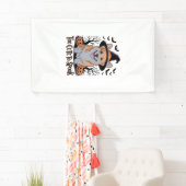 Süßer Halloween-Corgi mit Hexenhut Banner (Insitu)