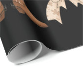 Süßer Halloween-Cowboy-Geist Geschenkpapier (Rolleneckpunkt)