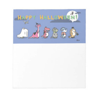 Süßer Halloween-Dinosaurier-Notizblock Notizblock