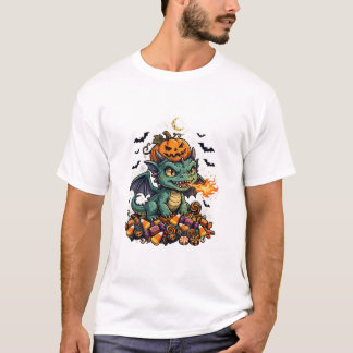 Süßer Halloween-Drache - Süßes oder Saures - Kürbi T-Shirt