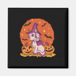 Süßer Halloween-Einhorn-Kürbis Halloween Herbst  Magnet