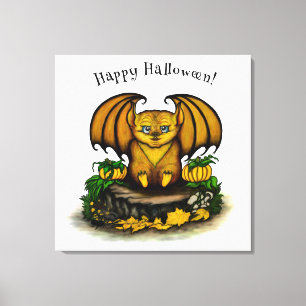 Süßer Halloween-Fledermaus Leinwanddruck