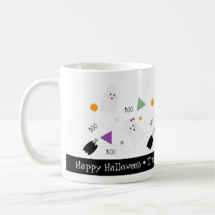 Süßer Halloween-Geist Bunter Konfetti-Mix Kaffeetasse