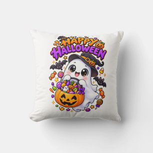 Süßer Halloween-Geist Candy-Kürbis Kissen