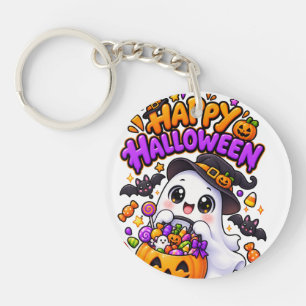 Süßer Halloween-Geist-Candy-Kürbis-Schlüsselanhäng Schlüsselanhänger