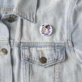 Süßer Halloween-Geist-Croissant-Spuk Button (Beispiel)
