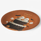 Süßer Halloween-Geist Ein kleines Buh Pappteller (Schrägansicht)