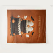 Süßer Halloween-Geist, ein kleines Buh Wandteppich (Vorderseite (Horizontal))