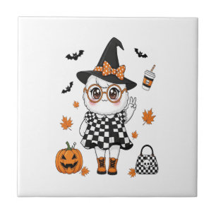 Süßer Halloween-Geist Fliese