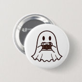 Süßer Halloween-Geist Fotograf Button (Vorne & Hinten)