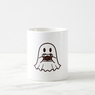 Süßer Halloween-Geist Fotograf Kaffeetasse
