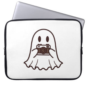 Süßer Halloween-Geist Fotograf Laptopschutzhülle