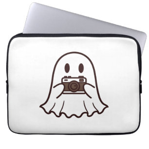Süßer Halloween-Geist Fotograf Laptopschutzhülle