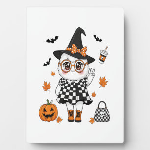 Süßer Halloween-Geist Fotoplatte