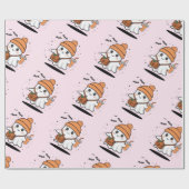 Süßer Halloween-Geist Geschenkpapier (Flach)