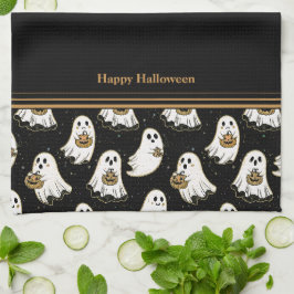 Süßer Halloween-Geist Geschirrtuch