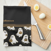 Süßer Halloween-Geist  Geschirrtuch (Viertel Falte)