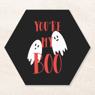 Süßer Halloween Geist Halloween Boo Untersetzer