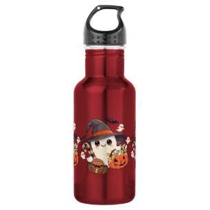 Süßer Halloween-Geist im Kawaii-Stil Edelstahlflasche