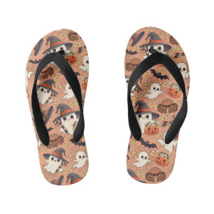 Süßer Halloween-Geist im Kawaii-Stil Kinderbadesandalen