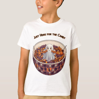 Süßer Halloween-Geist in einer Süßigkeiten-Schale T-Shirt
