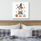Süßer Halloween-Geist Leinwanddruck (Insitu (Schlafzimmer))