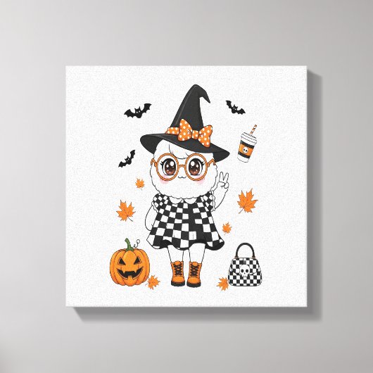 Süßer Halloween-Geist Leinwanddruck (Vorderseite)
