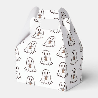 Süßer Halloween-Geist mit Boba Geschenkschachtel