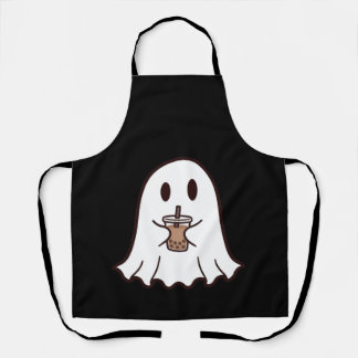 Süßer Halloween-Geist mit Boba Schürze