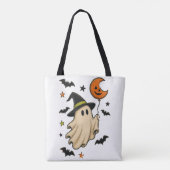 Süßer Halloween-Geist mit Hexenhut Tasche (Rückseite)