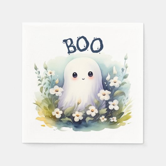 Süßer Halloween-Geist Serviette (Vorderseite)
