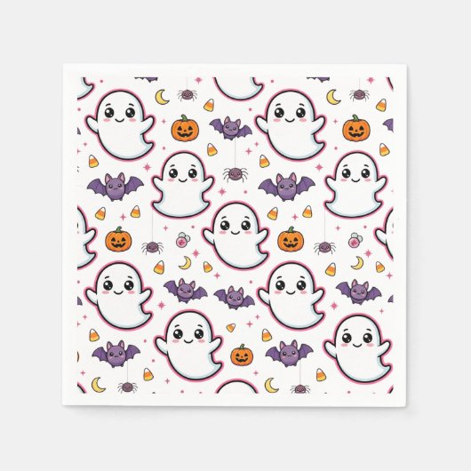 Süßer Halloween-Geist Serviette (Vorderseite)