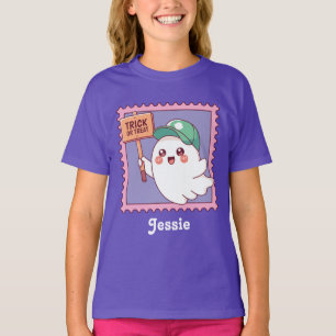 Süßer Halloween-Geist-Trick-or-Treat-Kinder-Person T-Shirt