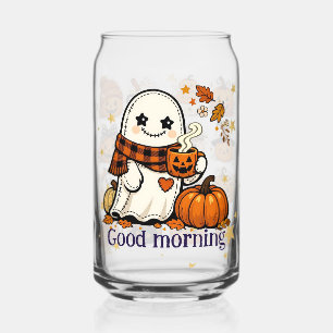 Süßer Halloween-Geist und Kürbis-Eiskaffee-Dose  Dosenglas