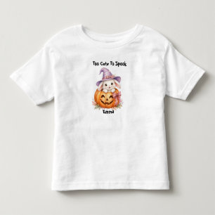 Süßer Halloween-Hase-Kürbis individuell Kleinkind T-shirt