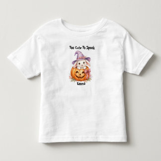 Süßer Halloween-Hase-Kürbis individuell Kleinkind T-shirt