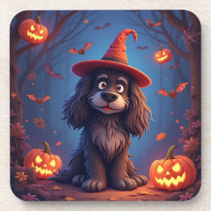 Süßer Halloween-Hund Getränkeuntersetzer