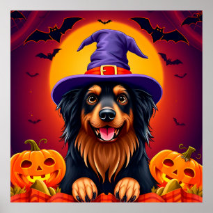 Süßer Halloween-Hund Poster