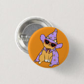 Süßer Halloween-Kater Button (Vorne & Hinten)
