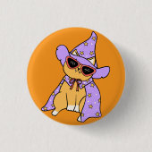 Süßer Halloween-Kater Button (Vorderseite)