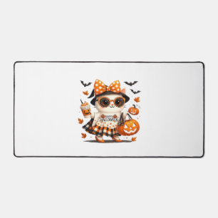 Süßer Halloween-Kater � Kawaii Hexen-Kitty mit Kür Schreibtischunterlage