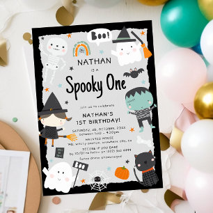 Süßer Halloween-Kinder 1. Geburtstag Einladung